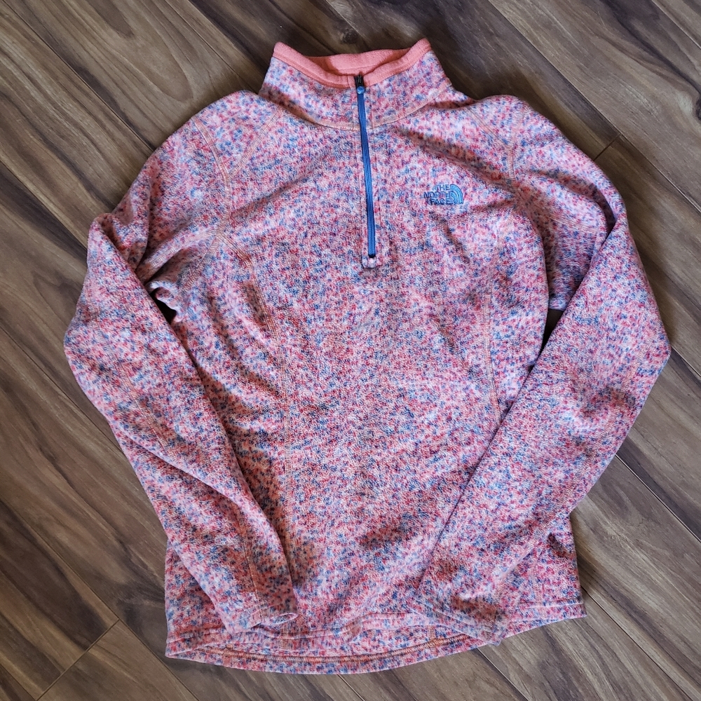 The north face quarter zip light pink, purple spec
